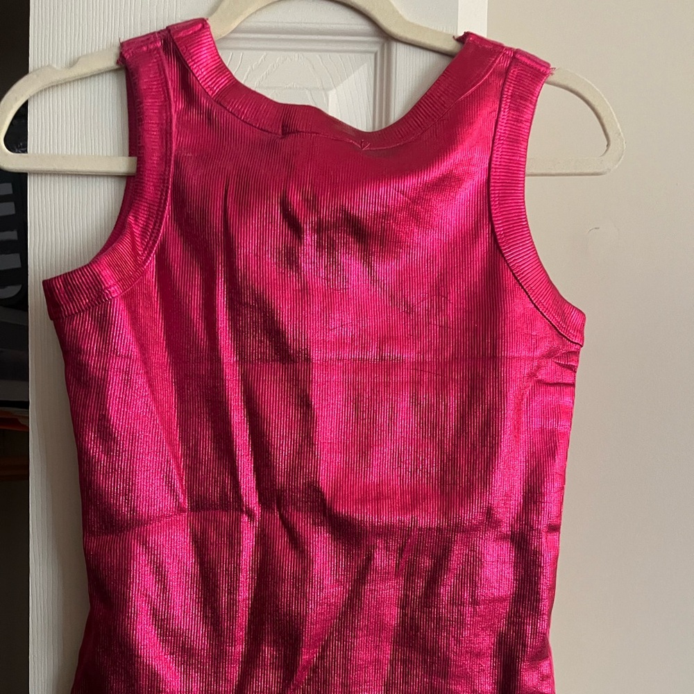 Akira size L/XL pink metallic tank.